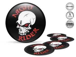 Hub Cap Sticker Custom Racing Sleek Dome Labels